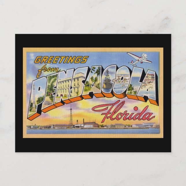 Carte Postale Salutations de Pensacola Florida (Devant)