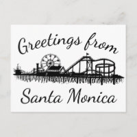 Salutations de Père Noël Monica California CA Pier