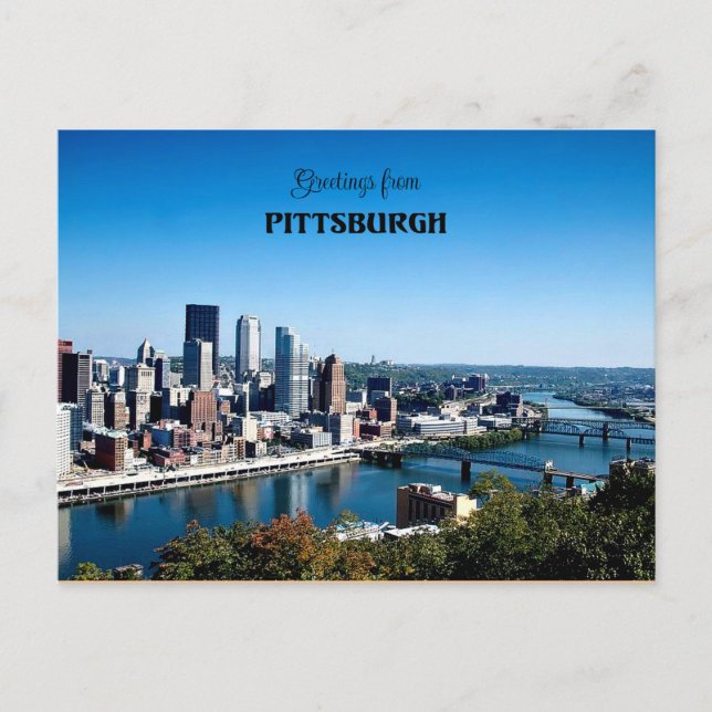 Carte Postale Salutations de Pittsburgh (Devant)