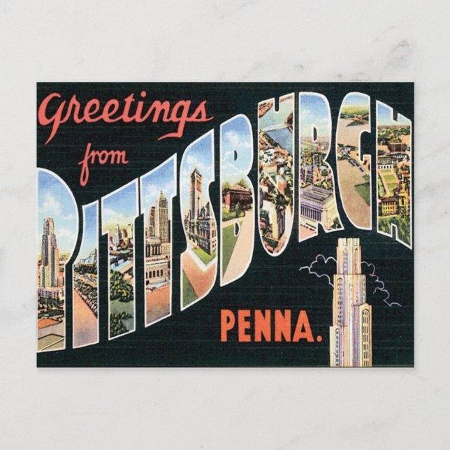 Carte Postale Salutations De Pittsburgh, Pennsylvanie (Devant)
