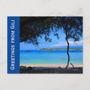 Carte Postale salutations de plage gili