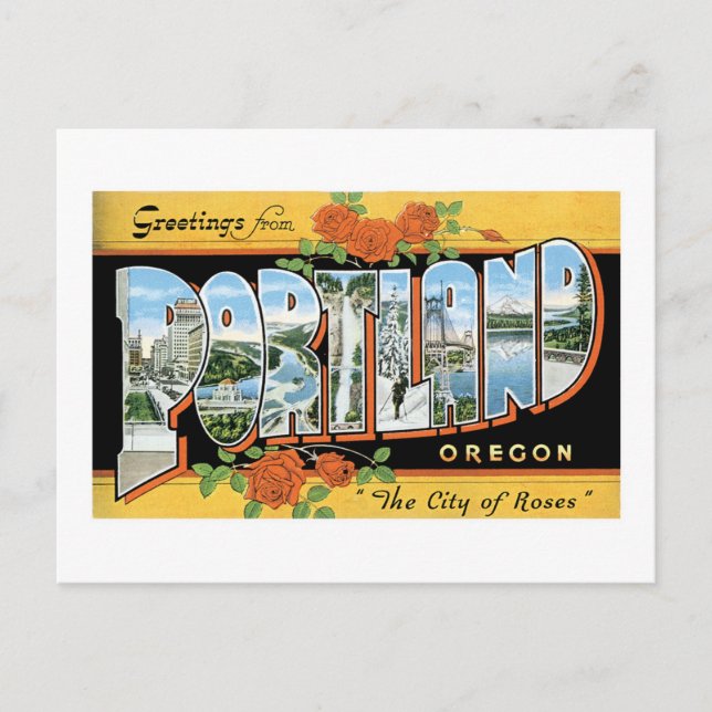Carte Postale Salutations de Portland, Oregon ! (Devant)