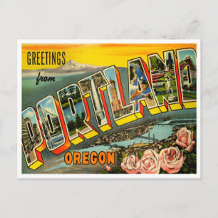 Carte Postale Salutations de Portland, Oregon