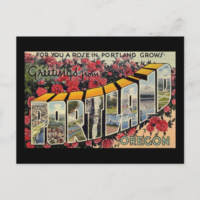 Carte Postale Salutations de Portland Oregon (Devant)