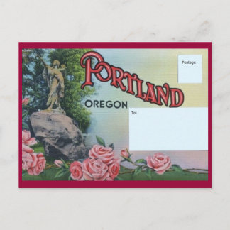 Carte Postale Salutations de Portland, Oregon Vintage