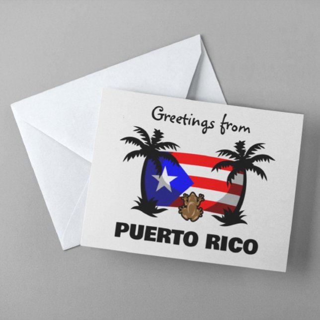 Carte Postale Salutations de Porto Rico Coqui Frog Travel (Greeting from Puerto Rico Postcard)