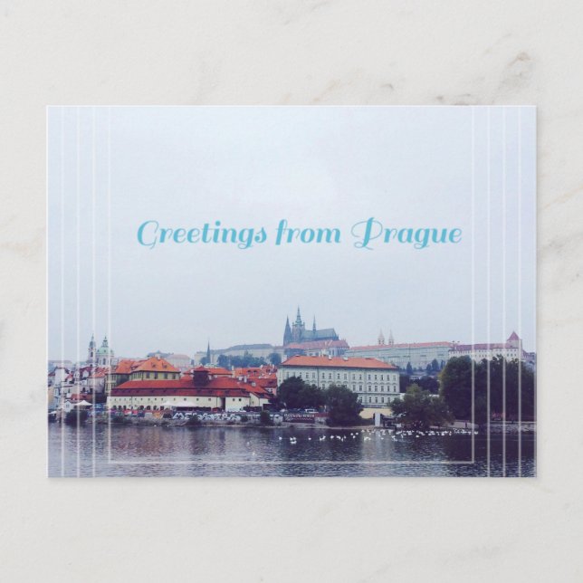 Carte Postale salutations de Prague, République Tchèque (Devant)