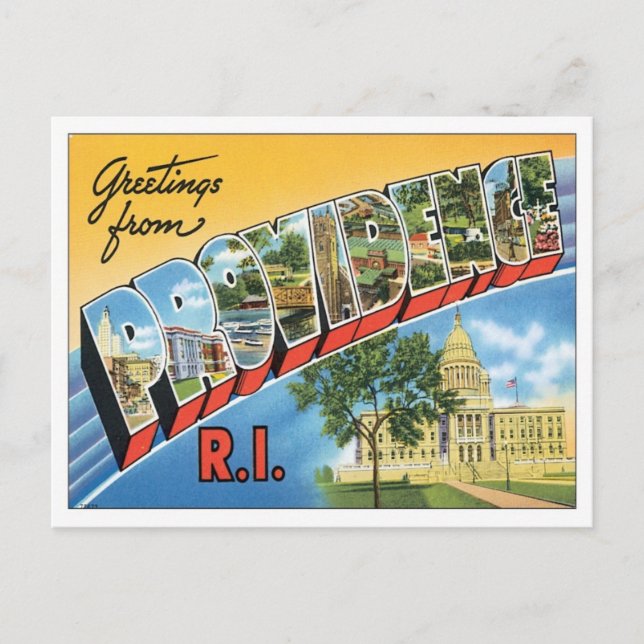 Carte Postale Salutations De Providence, Rhode Island (Devant)