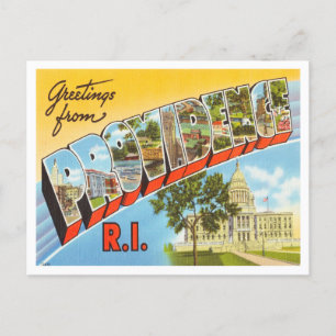 Carte Postale Salutations de Providence, Rhode Island Travel