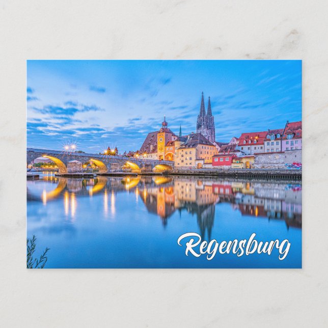 Carte Postale Salutations de Ratisbonne, Allemagne (Devant)