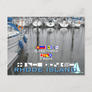 Carte Postale Salutations de Rhode Island