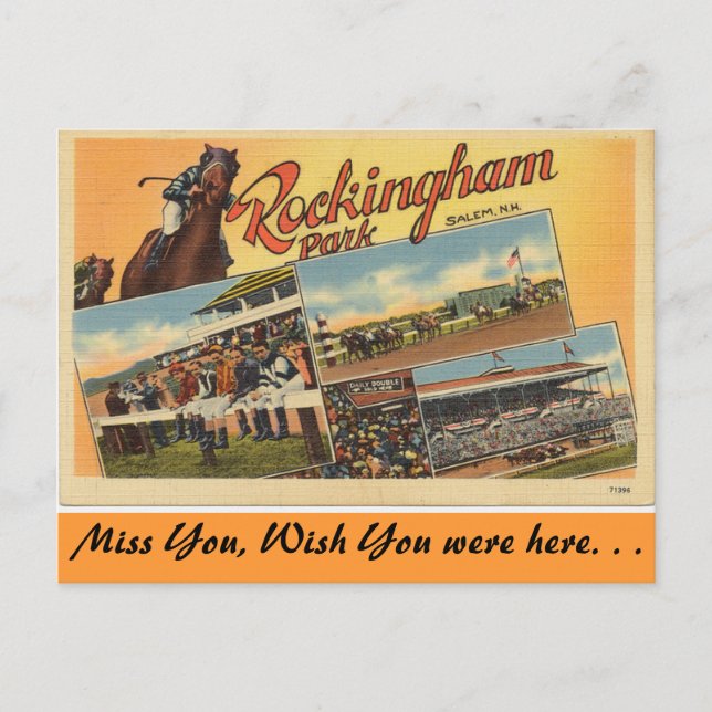 Carte Postale Salutations de Rockingham Park (Devant)
