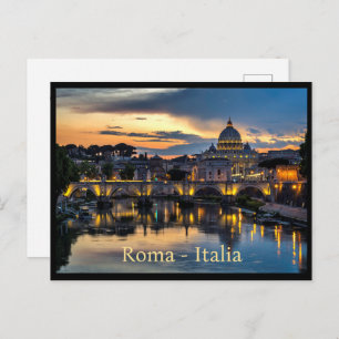 Carte Postale Salutations de Roma Italia, texte personnalisé