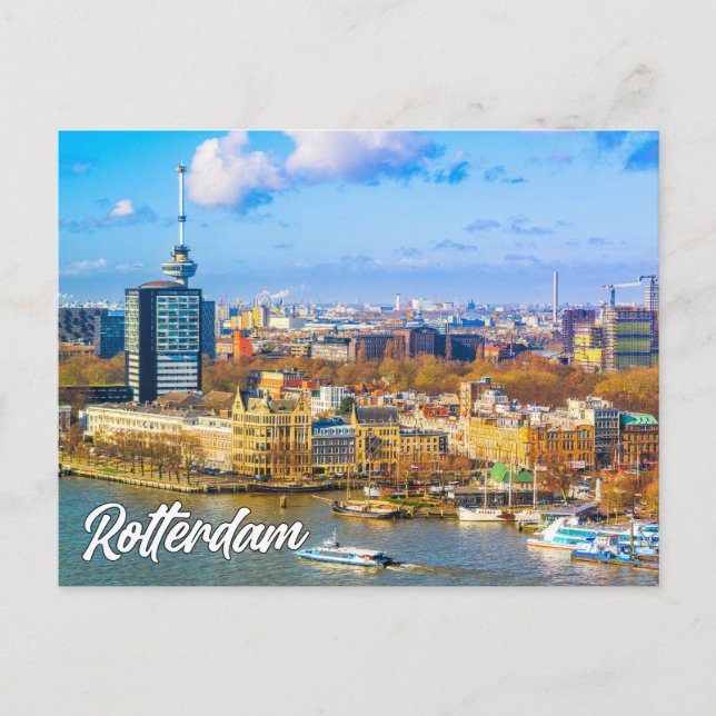 Carte Postale Salutations De Rotterdam, Pays-Bas (Devant)