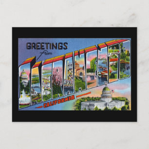 Carte Postale Salutations de Sacramento Californie