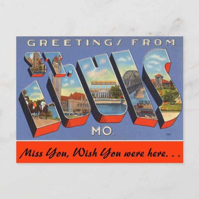 Carte Postale Salutations de Saint-Louis (Devant)