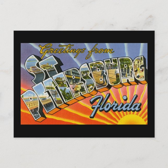 Carte Postale Salutations de Saint-Pétersbourg en Floride (Devant)