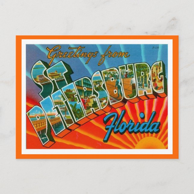 Carte Postale Salutations De Saint-Pétersbourg Floride (Devant)