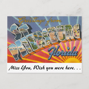 Carte Postale Salutations de Saint-Pétersbourg, Floride
