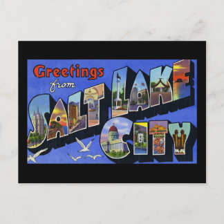 Carte Postale Salutations de Salt Lake City Utah
