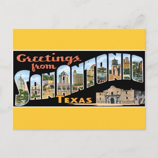 Carte Postale Salutations de San Antonio Postcard (Devant)