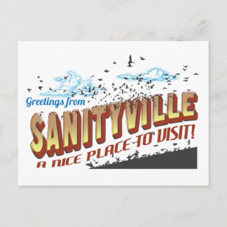 Carte Postale Salutations de Sanityville - Un endroit agréable à