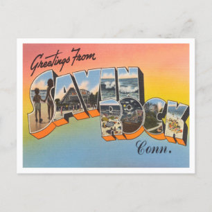 Carte Postale Salutations de Savin Rock, Connecticut Travel