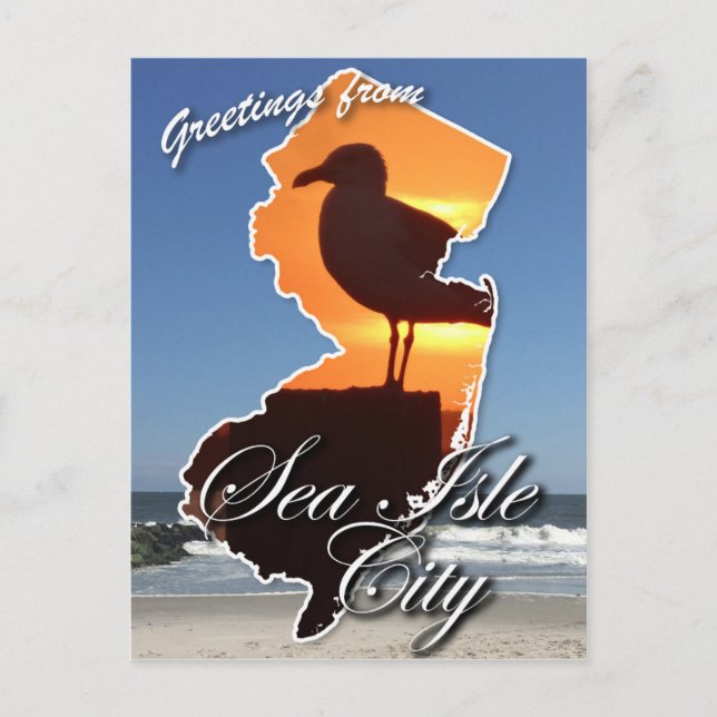 Carte Postale Salutations de Sea Isle City (Devant)