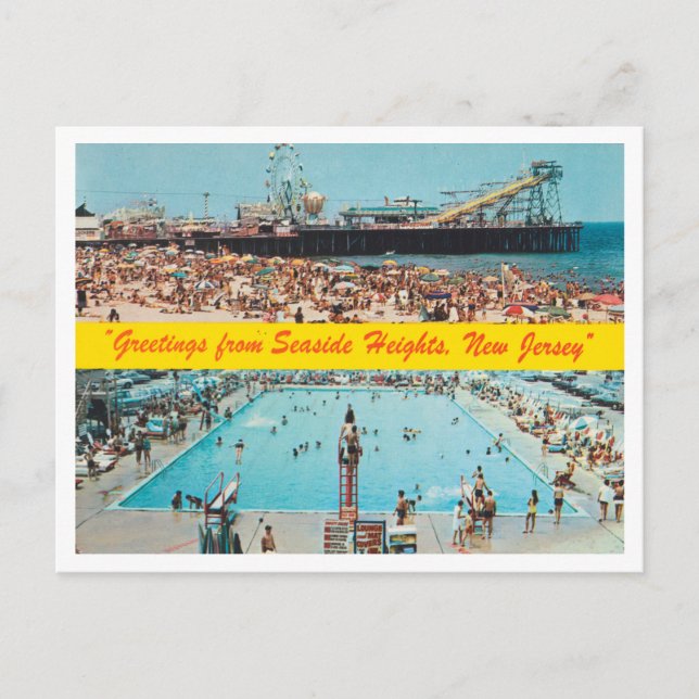 Carte Postale Salutations de Seaside Heights, New Jersey Travel (Devant)
