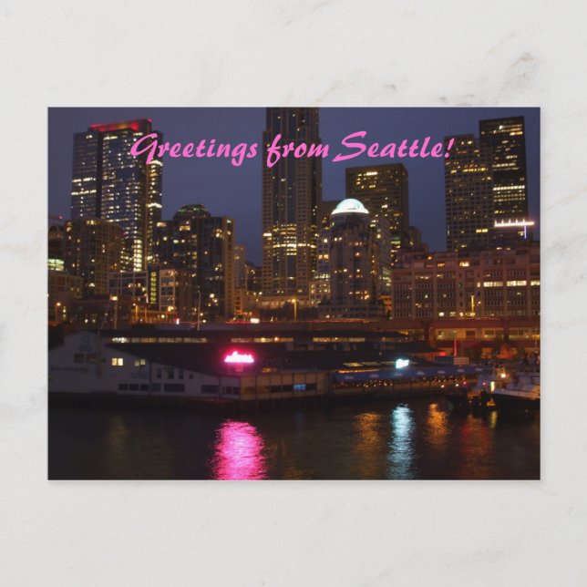 Carte Postale Salutations de Seattle ! (Devant)