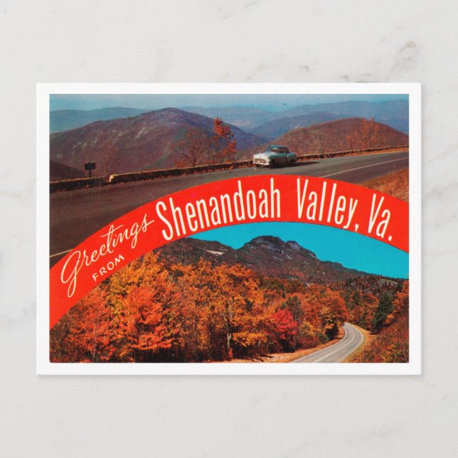 Carte Postale Salutations de Shenandoah Valley, Virginia Travel (Devant)