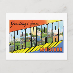 Carte Postale Salutations de Shreveport, Louisiane