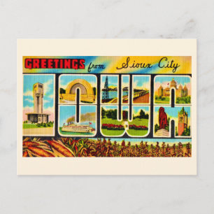 Carte Postale Salutations de Sioux City IO