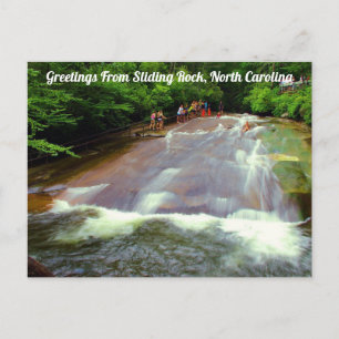 Carte Postale Salutations De Sliding Rock, Caroline Du Nord