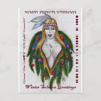 Carte Postale Salutations de solstice d'hiver