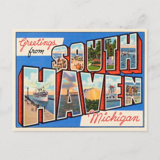Carte Postale Salutations de South Haven, Michigan Travel (Devant)