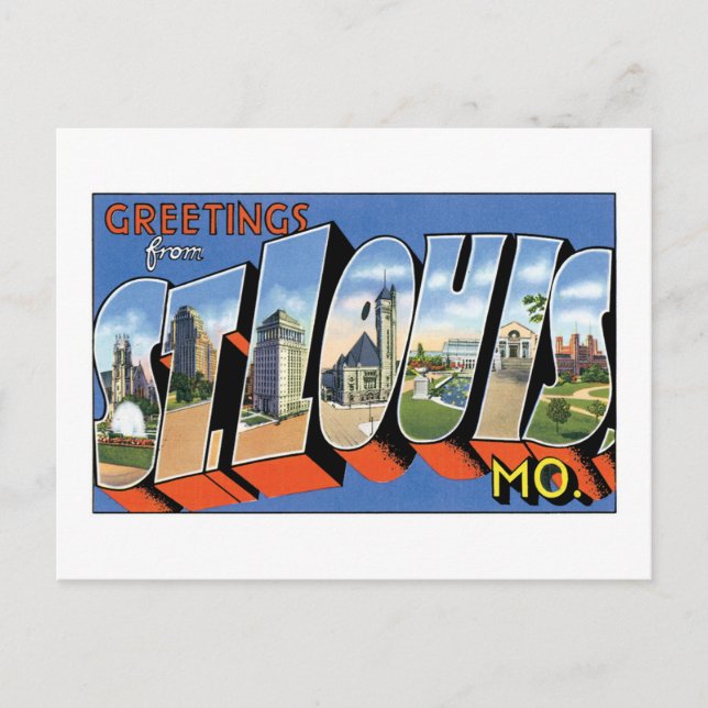 Carte Postale Salutations de St. Louis, MO! (Devant)