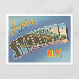 Carte Postale Salutations de Stamford, Vintage voyage de New Yor