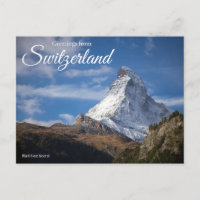 Salutations de Suisse Matterhorn Postcard