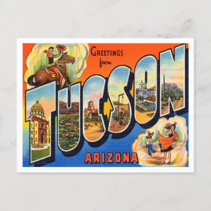 Carte Postale Salutations de Tucson, Arizona Vintage voyage