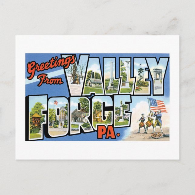 Carte Postale Salutations de Valley Forge, PA (Devant)