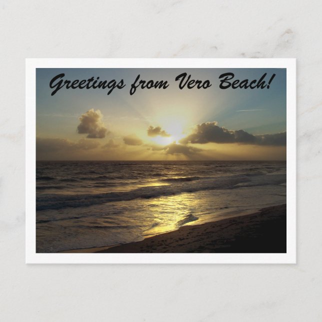 Carte Postale Salutations De Vero Beach ! (Devant)