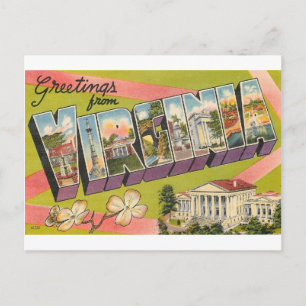 Carte Postale Salutations de Virginie