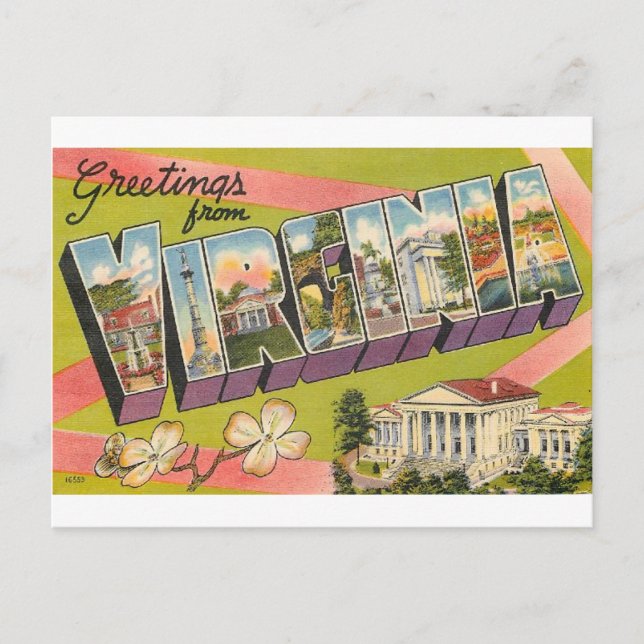 Carte Postale Salutations de Virginie (Devant)