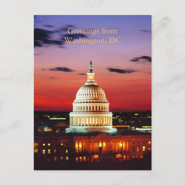 Carte Postale Salutations de Washington DC (Devant)
