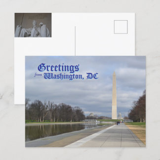 Carte Postale Salutations de Washington DC