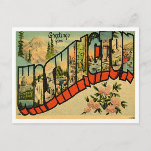 Carte Postale Salutations de Washington WA