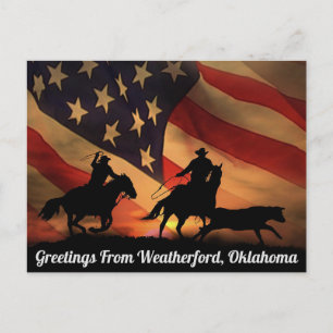 Carte Postale Salutations De Weatherford, Oklahoma Postcard