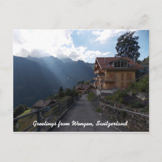 Carte Postale Salutations de Wengen Suisse 1