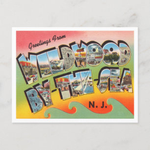 Carte Postale Salutations de Wildwood by the Sea, New Jersey
